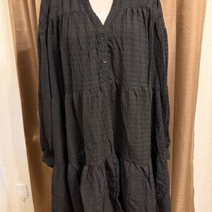Boohoo Charcoal Textured Dress